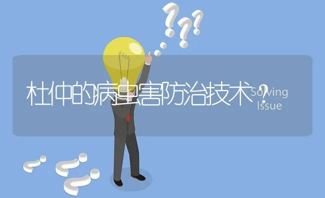 杜仲的病虫害防治技术? | 养殖问题解答