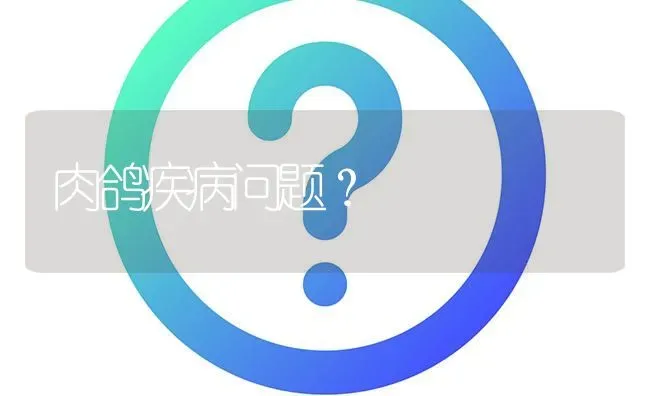 肉鸽疾病问题? | 养殖问题解答