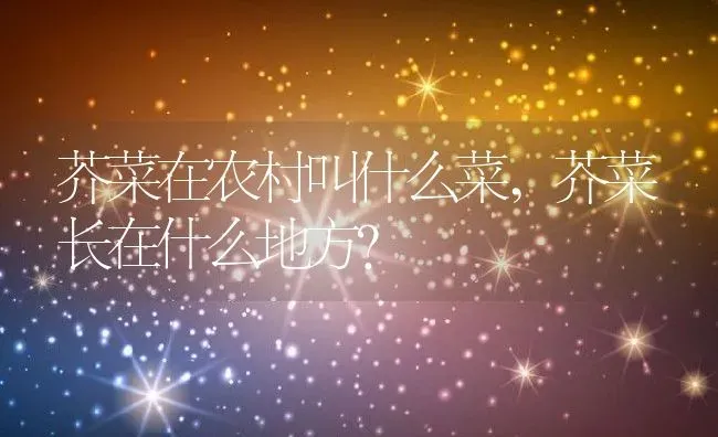 芥菜在农村叫什么菜,芥菜长在什么地方？ | 养殖常见问题