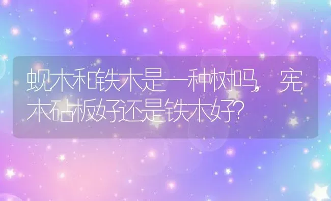 蚬木和铁木是一种树吗,宪木砧板好还是铁木好？ | 养殖常见问题