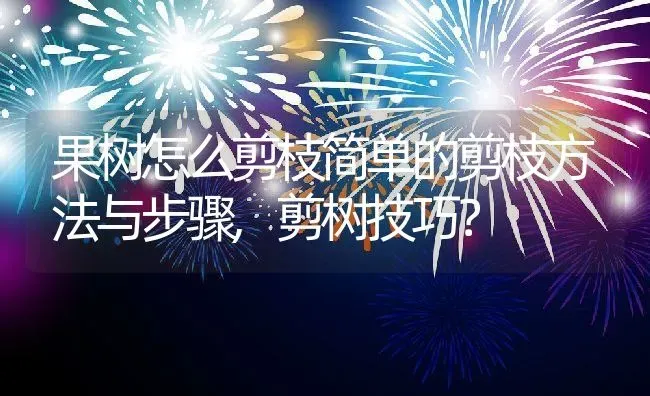 果树怎么剪枝简单的剪枝方法与步骤,剪树技巧？ | 养殖常见问题