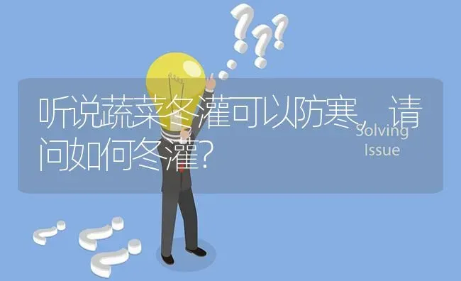 听说蔬菜冬灌可以防寒,请问如何冬灌? | 养殖问题解答