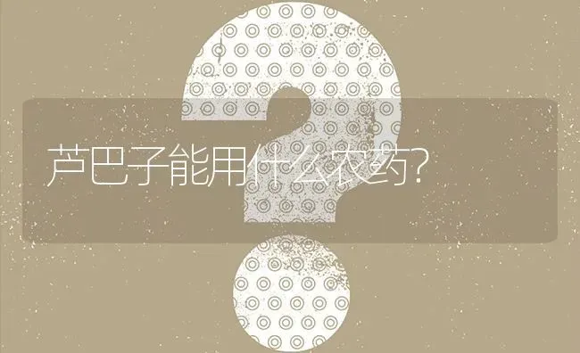 芦巴子能用什么农药? | 养殖问题解答
