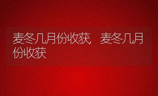 麦冬几月份收获,麦冬几月份收获 | 养殖常见问题