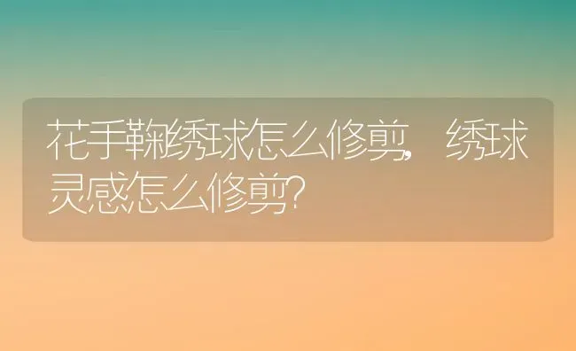 花手鞠绣球怎么修剪,绣球灵感怎么修剪？ | 养殖常见问题