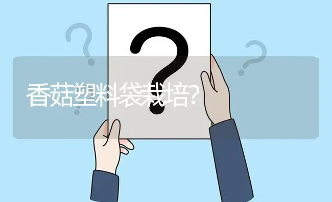 香菇塑料袋栽培? | 养殖问题解答