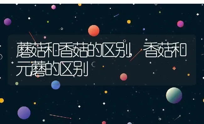 蘑菇和香菇的区别,香菇和元蘑的区别 | 养殖常见问题