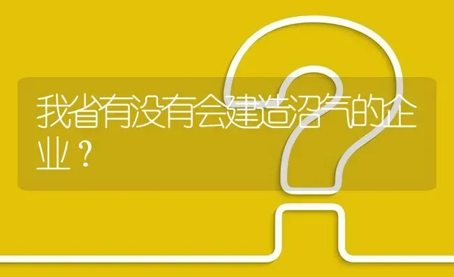 我省有没有会建造沼气的企业? | 养殖问题解答