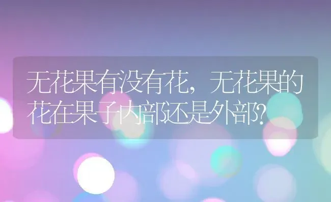 无花果有没有花,无花果的花在果子内部还是外部？ | 养殖常见问题