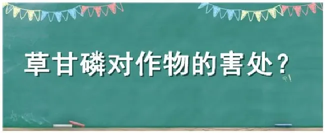 草甘磷对作物的害处 | 生活常识