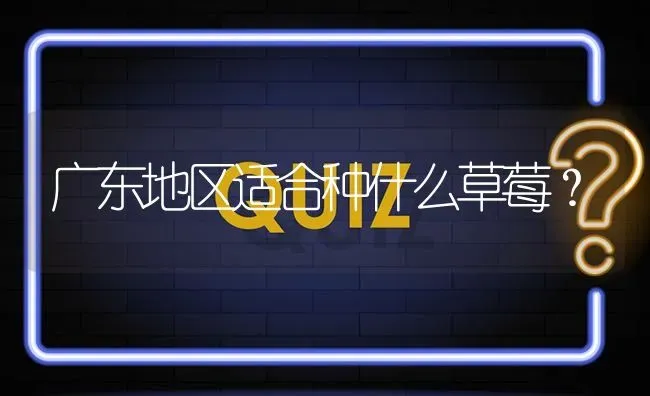 广东地区适合种什么草莓? | 养殖问题解答