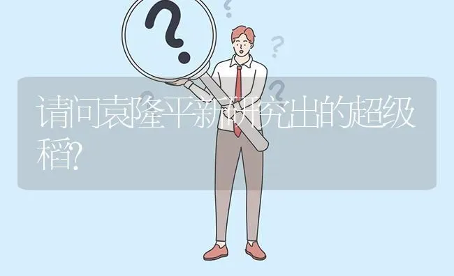 请问袁隆平新研究出的超级稻? | 养殖问题解答