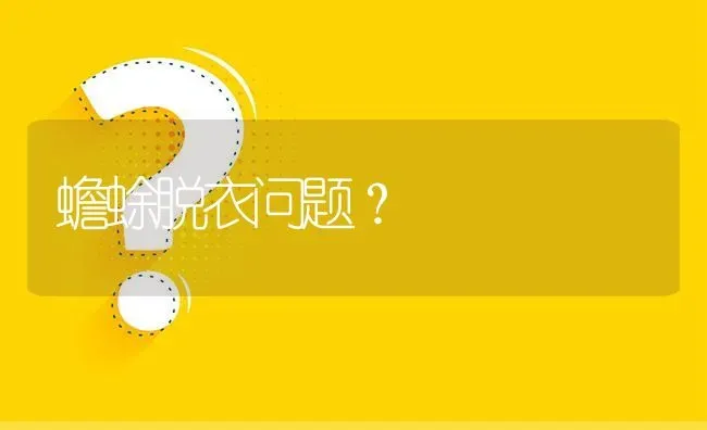 蟾蜍脱衣问题? | 养殖问题解答