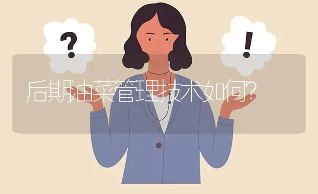 后期油菜管理技术如何? | 养殖问题解答