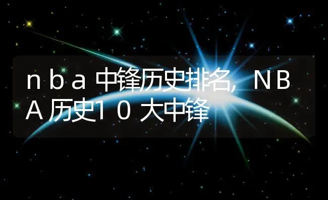 nba中锋历史排名,NBA历史10大中锋 | 养殖常见问题