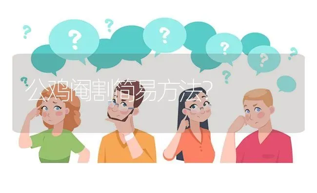 公鸡阉割简易方法? | 养殖问题解答