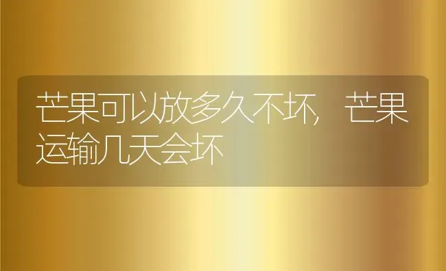 芒果可以放多久不坏,芒果运输几天会坏 | 养殖常见问题