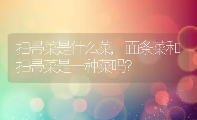 扫帚菜是什么菜,面条菜和扫帚菜是一种菜吗？ | 养殖常见问题
