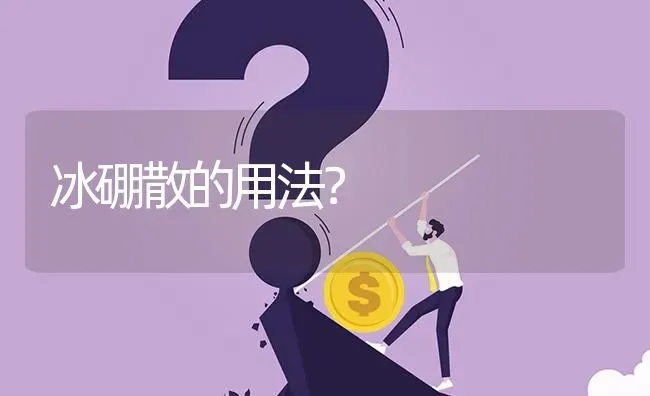 冰硼散的用法? | 养殖问题解答