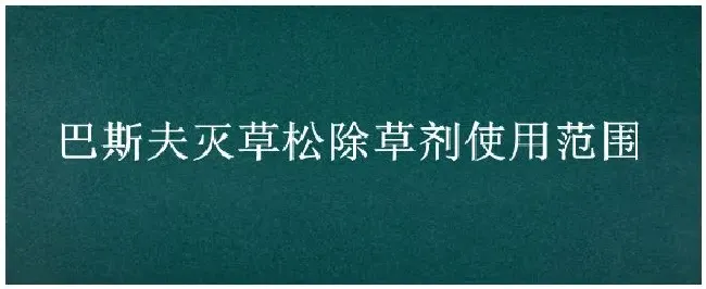 巴斯夫灭草松除草剂使用范围 | 农业答疑