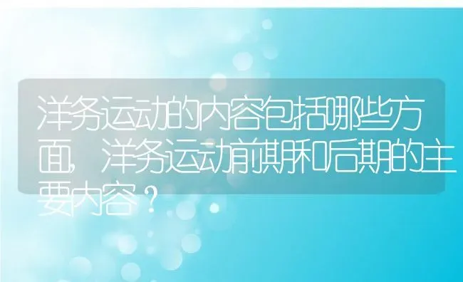 洋务运动的内容包括哪些方面,洋务运动前期和后期的主要内容？ | 养殖常见问题