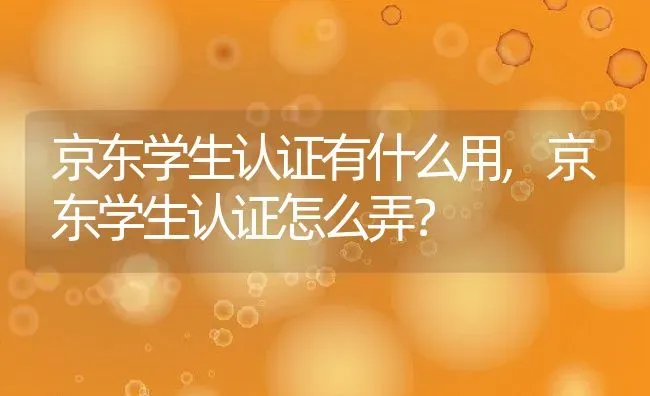 京东学生认证有什么用,京东学生认证怎么弄？ | 养殖常见问题