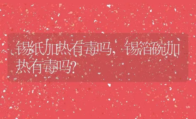 锡纸加热有毒吗,锡箔碗加热有毒吗？ | 养殖常见问题