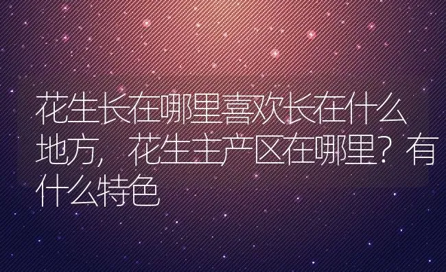 花生长在哪里喜欢长在什么地方,花生主产区在哪里？有什么特色 | 养殖常见问题