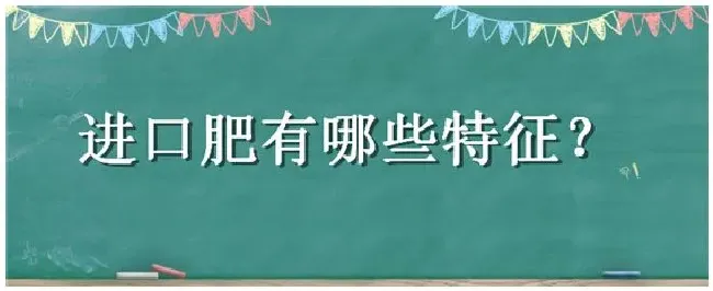 进口肥有哪些特征 | 生活常识