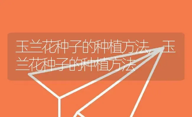 玉兰花种子的种植方法,玉兰花种子的种植方法 | 养殖常见问题