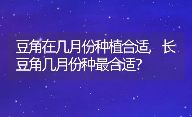 豆角在几月份种植合适,长豆角几月份种最合适？ | 养殖常见问题