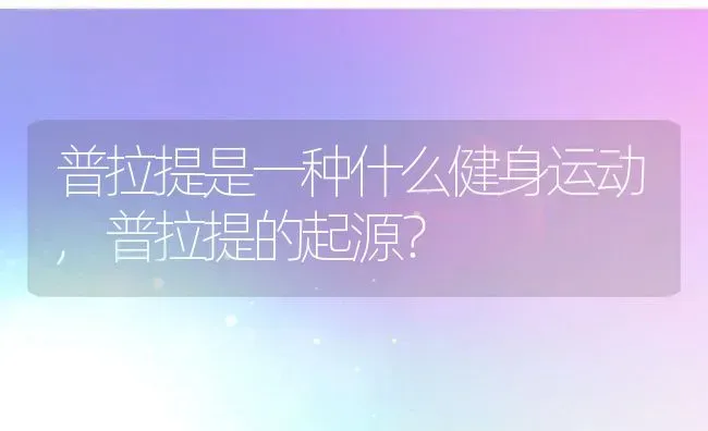 普拉提是一种什么健身运动,普拉提的起源？ | 养殖常见问题