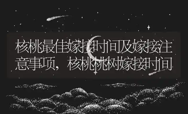 核桃最佳嫁接时间及嫁接注意事项,核桃桃树嫁接时间 | 养殖常见问题