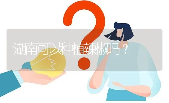 湖南可以种植辣椒吗? | 养殖问题解答