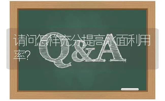 请问怎样充分提高水面利用率? | 养殖问题解答
