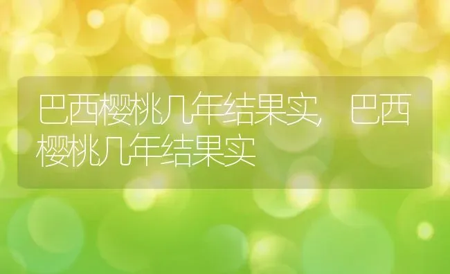 巴西樱桃几年结果实,巴西樱桃几年结果实 | 养殖常见问题