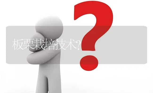 板栗栽培技术? | 养殖问题解答