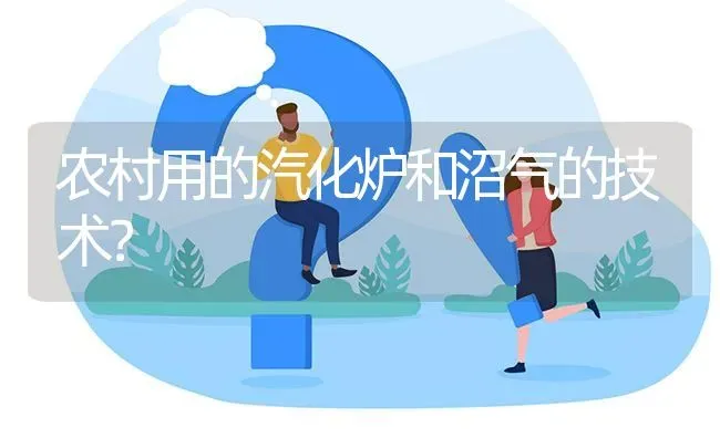 农村用的汽化炉和沼气的技术? | 养殖问题解答