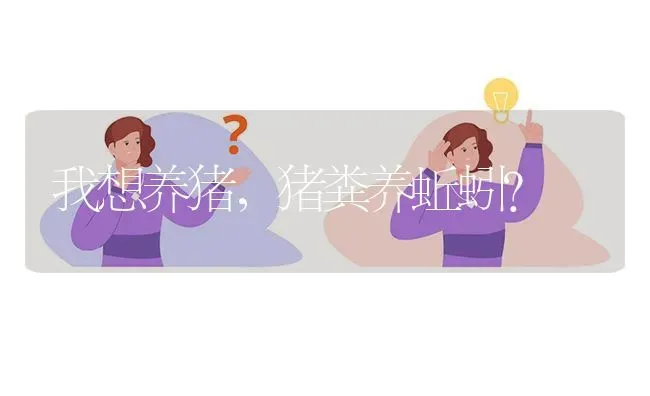 我想养猪,猪粪养蚯蚓? | 养殖问题解答