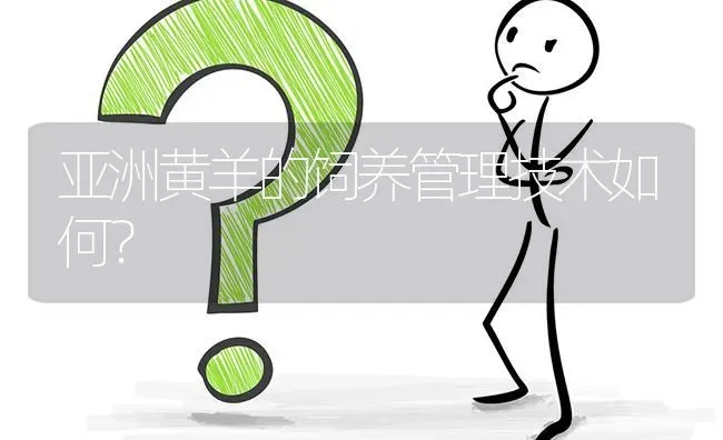 亚洲黄羊的饲养管理技术如何? | 养殖问题解答