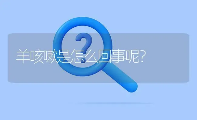 羊咳嗽是怎么回事呢? | 养殖问题解答