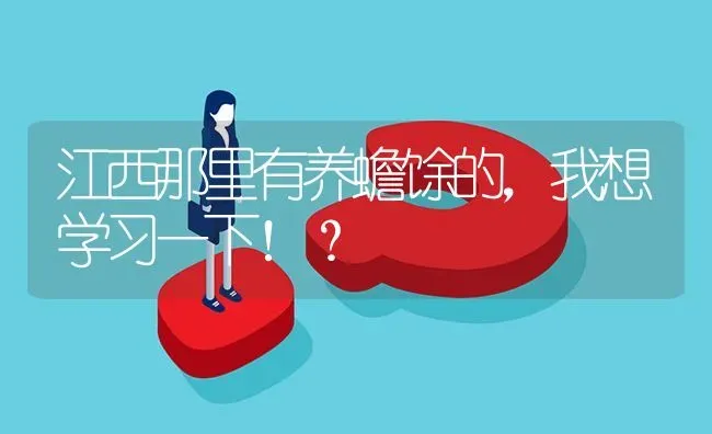 江西那里有养蟾馀的,我想学习一下！? | 养殖问题解答