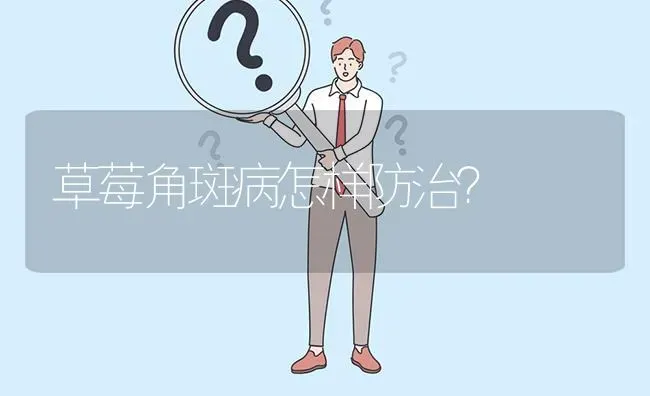 草莓角斑病怎样防治? | 养殖问题解答