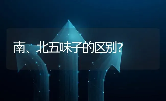 南、北五味子的区别? | 养殖问题解答