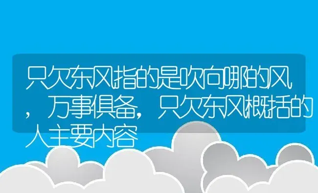 只欠东风指的是吹向哪的风,万事俱备，只欠东风概括的人主要内容 | 养殖常见问题