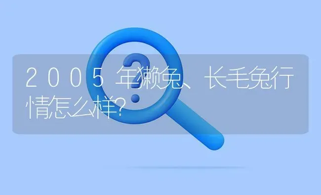 2005年獭兔、长毛兔行情怎么样? | 养殖问题解答