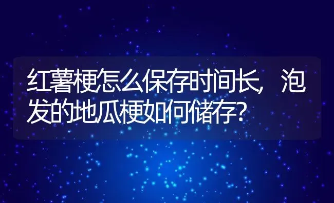 红薯梗怎么保存时间长,泡发的地瓜梗如何储存？ | 养殖常见问题