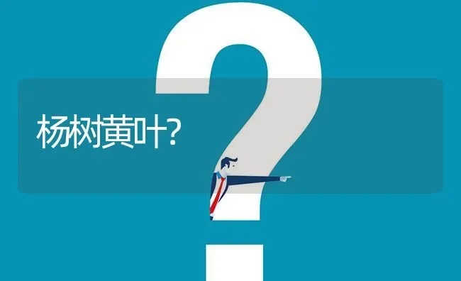 杨树黄叶? | 养殖问题解答