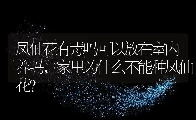 凤仙花有毒吗可以放在室内养吗,家里为什么不能种凤仙花？ | 养殖常见问题