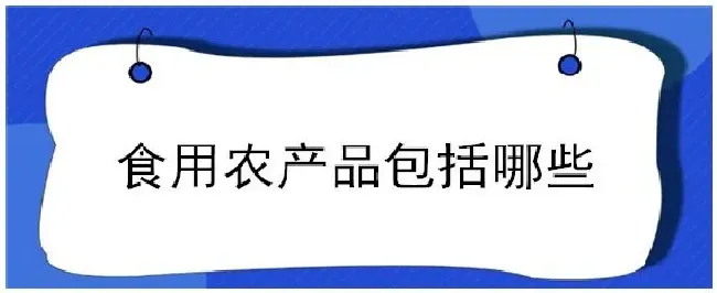 食用农产品包括哪些 | 三农问答